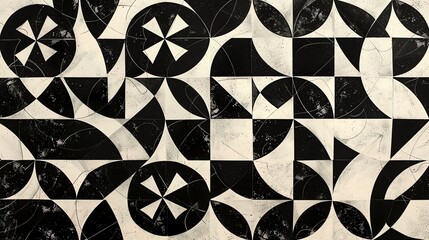 Fototapeta premium Black and white geometric pattern. Can be used as a background or as a design element.