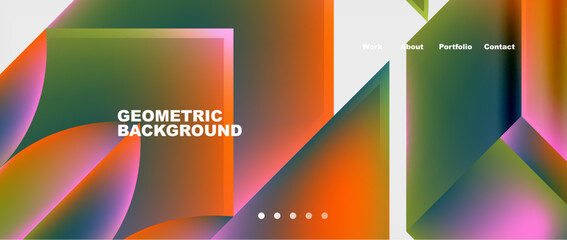 Minimal geometric web site page template design. Vector Illustration For Wallpaper, Banner, Background, Card, Book Illustration, landing page