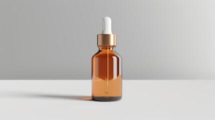 Naklejka premium Cosmetic serum bottle isolated on a white background