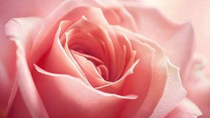 Close up image of a pink rose in the foreground
