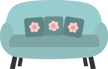 House Interior Vector Flat Illustration