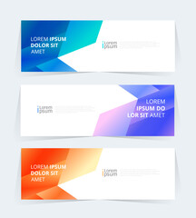 Geometric banner design with Vector presentation template.