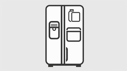 Linear icon of a refrigerator