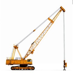 Crane isolated on white background