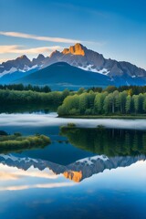Fototapeta premium Beautiful clouds and mountains