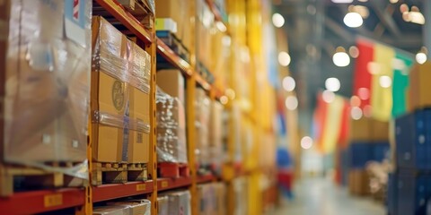 Warehouse with blur background