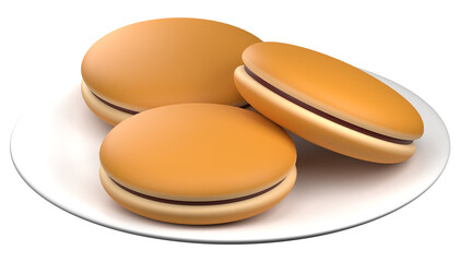 3D Dorayaki Illustration
