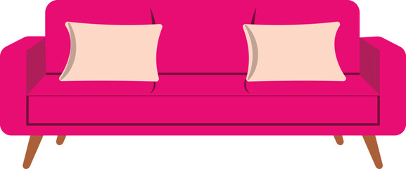 House Interior Vector Flat Illustration