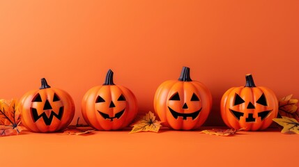 Festive pumpkins accompany a cheerful Halloween message