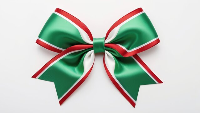 Mo&ntilde;o de list&oacute;n con los colores verde, blanco y rojo 