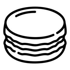 macaron outline icon