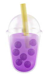 3D Bubble Tea Illustration