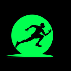 Sports logo 100 meter dash modality