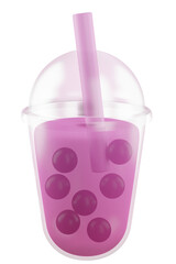 3D Bubble Tea Illustration