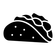 taco glyph icon