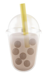 3D Bubble Tea Illustration