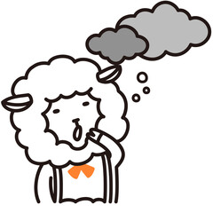 色加工ok ひつじ素材No.32 天候_曇り