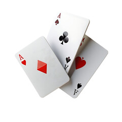 flying playing card for poker and gambling three transparent background