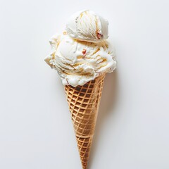 delicious ice cream in white background