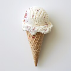 delicious ice cream in white background