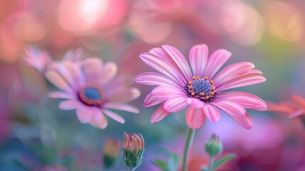 Obraz premium Blurry background enhances close up images of flowers