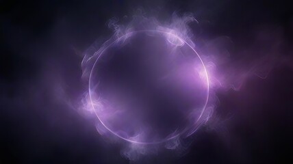 Obraz premium Spooky Halloween Background: Dramatic Purple Smoke Explosion with Glowing Fog Effect.