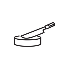 Block and cleaver concept icon.