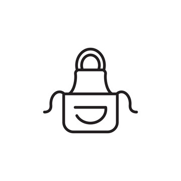 recommend clip art: Apron editable stroke outline icon.