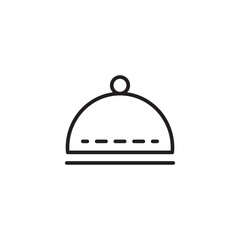 Platter vector icon.