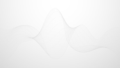 Abstract plexus wave lines on gray background. Vector Illustration