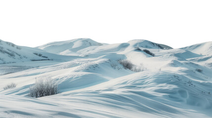 snowy landscape, transparent background