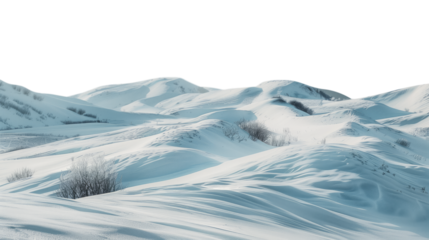 snowy landscape, transparent background