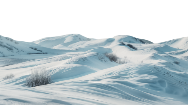 snowy landscape, transparent background