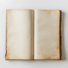 Naklejka premium White background with an isolated medium-sized rectangular blank page.