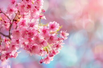 Obraz premium Beautiful Cherry Blossoms Trees Blooming in Spring