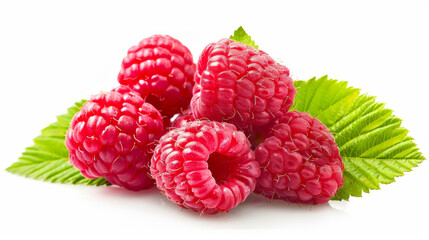 Raspberries freshness healthy raspberry berry close-up isolated white background