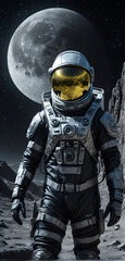 Fototapeta premium astronaut on the moon
