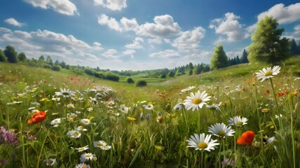 meadow with flowers
