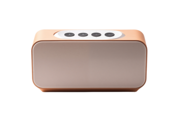 Modern Bluetooth speaker isolated on transparent background.
