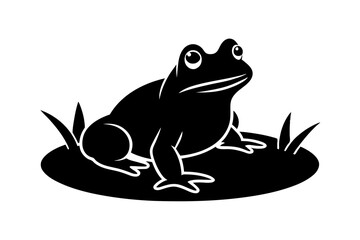 Vector illustration of toad silhouette 