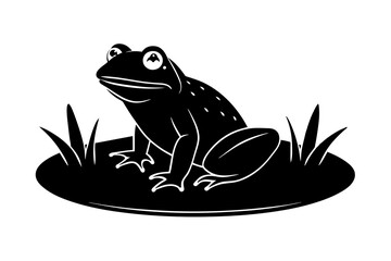 Vector illustration of toad silhouette 