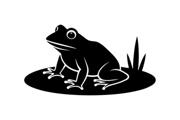 Vector illustration of toad silhouette 