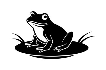 Vector illustration of toad silhouette 