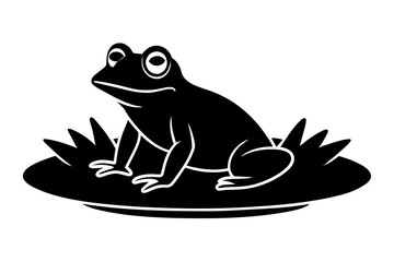 Vector illustration of toad silhouette 