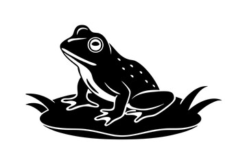 Vector illustration of toad silhouette 