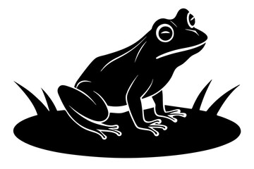 Vector illustration of toad silhouette 