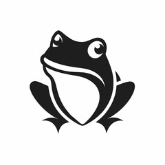 Simple and minimalist frog logo icon vector illustration 
