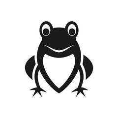Simple and minimalist frog logo icon vector illustration 
