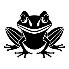  Simple and minimalist frog logo icon vector silhouette illustration 
