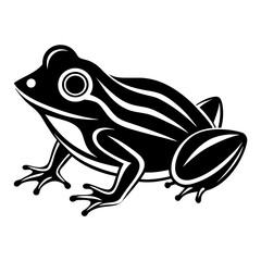 Simple and minimalist frog logo icon vector silhouette illustration 

